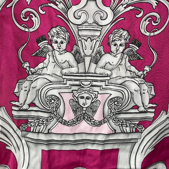 Versace baroque pink print t shirt sz 40 / US sz 10. (Loc Dddd) - Picture 8 of 8